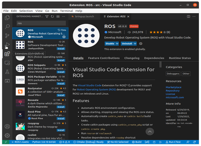 Using Visual Studio Code (VSCode) for Debugging in ROS